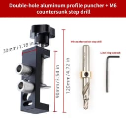 Doweling Jig Kit Drill Puncher Locator Double Hole Drilling Guide Access Puncher For 2020 2040 3030 3060 4040 Aluminum Extrusion