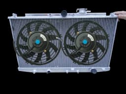 Aluminum Radiator & fan For Honda Accord SIR/SIRT CF4 98-02 1999 2000 2001 Manual 99 00 01 02 1998 2002