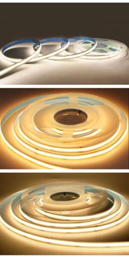 DC12V 24V COB LED Strip 384 LEDs/M 5M 8mm PCB Flexible COB LED Lights Red / Greeen / Blue / Ice Blue / Pink / Gold LED Tape