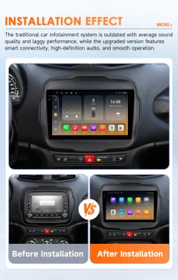 6115 Carplay 4G-LTE 9" Car Radio Android for Jeep Renegade 2016-2020 Multimedia Player Navigation GPS 2 Din Stereo DSP Autoradio