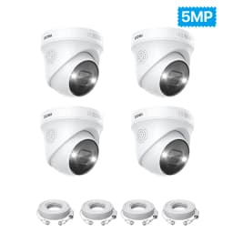ZOSI 8MP 5MP PoE Dome Camera Set Outdoor/Indoor AI Human Car Detection 2-Way Audio Color Night Vision Surveillance IP Camera Kit