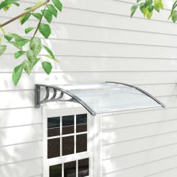 Door Canopy Awning Outdoor Window Rain Shelter Cover for Door Porch 100 x75cm