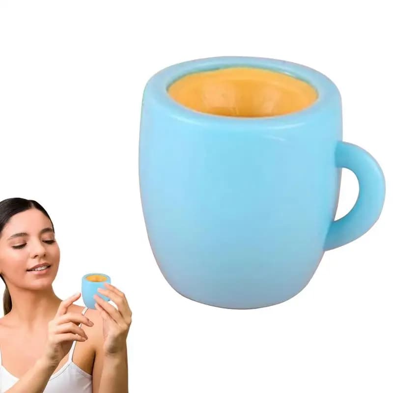 Squeeze Toy Cartoon Cat Squeeze Cup Toy Cute Animal Squeezing Fidget Gadgets Decompressing Stress Reliever for Kids Adults