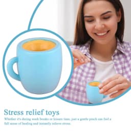 Squeeze Toy Cartoon Cat Squeeze Cup Toy Cute Animal Squeezing Fidget Gadgets Decompressing Stress Reliever for Kids Adults