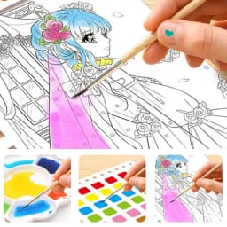 Educational Poking Painting Pocket Watercolor Kit For Girls Ages 3-8 Art Paper Craft Kit Kids Toys Children's Arts And Crafts
