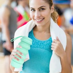 500ML Silicone Water Bottle Foldable Leak Proof Portable Sports Travel Water Bottles For Outdoor Travel Gym Hiking