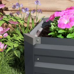 Galvanized Raised Garden Bed, 240X60Cm Rectangular Outdoor Elevated Planter Box