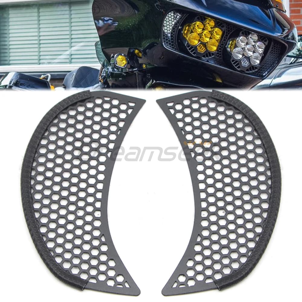 Fairing Mesh Vent Screen Accent for Harley Touring Road Glide Limited Special Ultra 2015-2023 Motorcycle Front Side Grills Black