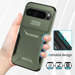 Case For Google Pixel 9 Pro XL Pixel9 Military Grade Antiskid Camera Lens Slide Cover Google Pixel 9 Pro Hard Cases Pixel9 Cover