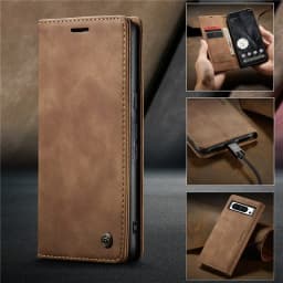 CaseMe High Quality Retro Magnetic Flip Leather Case for Google Pixel 9 Pro XL 7 6 Pro Wallet Card Cover Pixel 8A 7A Phone Coque