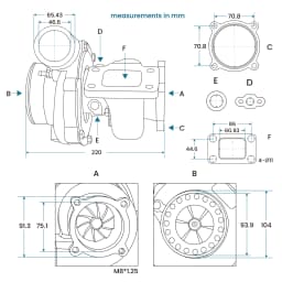GT3582 GT35 Universal Turbocharger for 4/6 Cyl 2.5 -6.0L engines for Honda Civic T3T4 GT30 A/R .70 A/R .63 Compressor