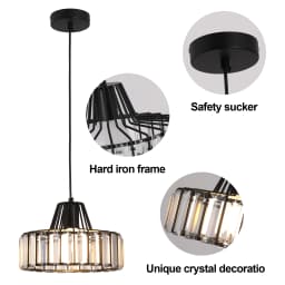 Modern Pendant Light Nordic Crystal Led Chandelier Hanging Ceiling Lamp Luxury Indoor Lustre Dining Room Kitchen Island Fixture
