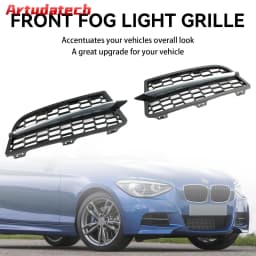 Artudatech 2PCS Front Bumper Fog Light Cover Bezel Grill Grille Fit for BMW F20 F21 2011-2015 M