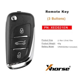 5PCS XHORSE XEDS21EN DS Style Super Remote Key 3 Buttons