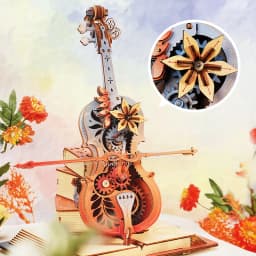 Robotime Rokr 3D Wooden Puzzle Symphony of Gorgeous Dreams Mechanical Music Box Pre-colored Design Gift for Family Kids BuildToy