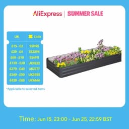 Galvanized Steel Raised Garden Bed Outdoor Planter Box with Open Bottom, Grey