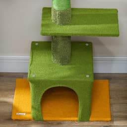 PawHut Floor to Ceiling Cat Tree, 230-275cm Height Adjustable, 6-Level with Scratching Posts Ball, Green