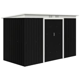 Garden Storage Shed Store Metal Roof Building, Dark Green