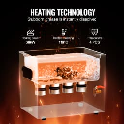 SucceBuy 2/3/6/10/15/30L Ultrasonic Cleaner with Heater Timer for Lab Tools Metal Parts Carburetor Brass Auto Parts Engine Parts