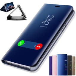 Luxury Smart Mirror Flip Case For Samsung Galaxy S22 S20 S21 S23 S24 Ultra S10 Plus FE Note 10 20 Ultra 5G A53 A55 Cover Coque