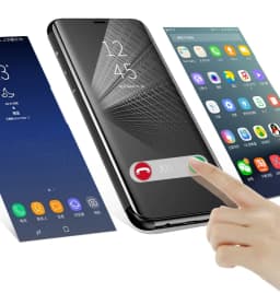 Luxury Smart Mirror Flip Case For Samsung Galaxy S22 S20 S21 S23 S24 Ultra S10 Plus FE Note 10 20 Ultra 5G A53 A55 Cover Coque