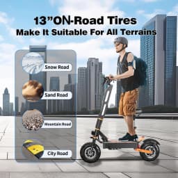 US EU Stock Scooter Toursor Fast Speed 90KM/H E-Scooter Street Road Tire 13 inch 60V 8000W Electric Scooter