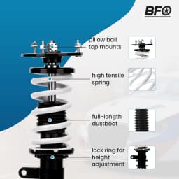 Coilover Spring Kits For BMW E46 3 Series 316i 320i 323i 325i 328i 330i Struts Adjustable Height Shock Absorber Front Rear