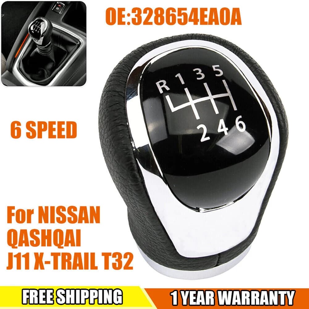 Gear Knob Shift Stick Manual 6 Speed Shifter Knobs Head Replacement For Qashqai J11 X-T32 2016-2017 Automobile Shift Lever