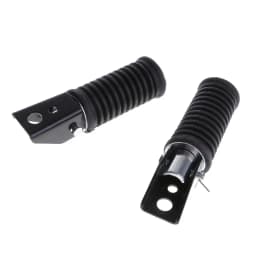 2 Pieces Motorcycle Foot Rests Foot Pegs for for Suzuki GS125 GN125 Black
