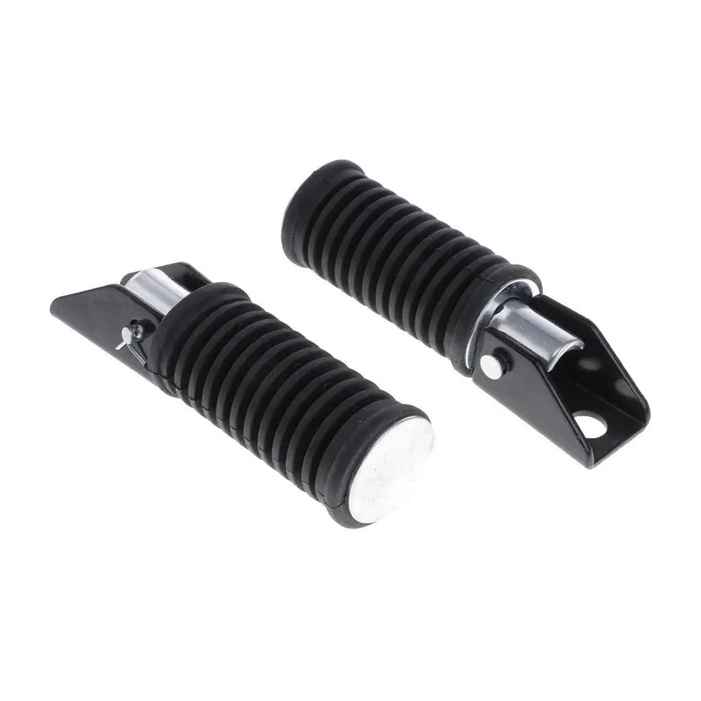2 Pieces Motorcycle Foot Rests Foot Pegs for for Suzuki GS125 GN125 Black