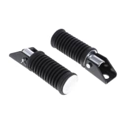 2 Pieces Motorcycle Foot Rests Foot Pegs for for Suzuki GS125 GN125 Black