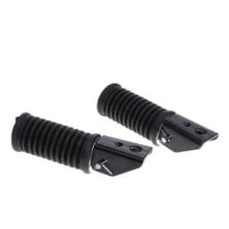 2 Pieces Motorcycle Foot Rests Foot Pegs for for Suzuki GS125 GN125 Black
