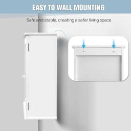 BRIEFNESS Bathroom Cabinet Single Door Wall Mounted Bathroom Cabinet Wall Cabin et Medicine Cabinet Adjustable Shelves White