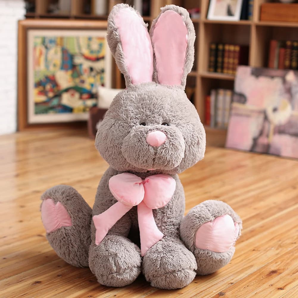 【Lifeideas】Kawaii Rabbit Plush Toy Giant Lovely Cartoon Big Ear Bunny Soft Stuffed Animal Pillow Kids Birthday Gifts