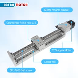 ZBX80 Cross Slide Travel 100mm --600mm CNC X Y Z Axis Linear Stage Motion Actuator Nema23 Stepping Motor