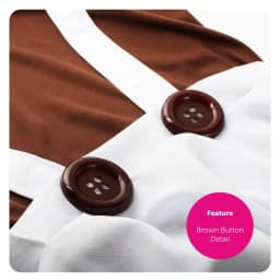Boys Chocolate Factory Worker - Brown Top, White Dungarees- Kids World Book Day Book Week Fancy Dress Costume