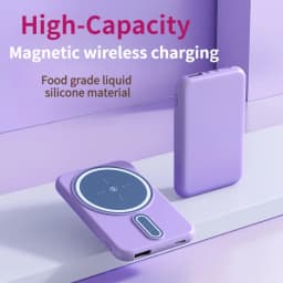 10000/5000mAh Mini Thin Magnetic Wireless Power Bank Fast Charging Portable External Battery for Magsafe for IPhone 15 14 13 12