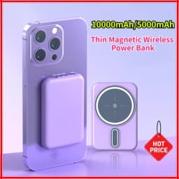 10000/5000mAh Mini Thin Magnetic Wireless Power Bank Fast Charging Portable External Battery for Magsafe for IPhone 15 14 13 12