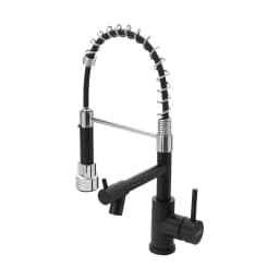 Modern Kitchen Faucet 304 Stainless Steel with Pull-Down Sprayer & Pot Filler, Chrome+Black/Gold Single Hole Installation
