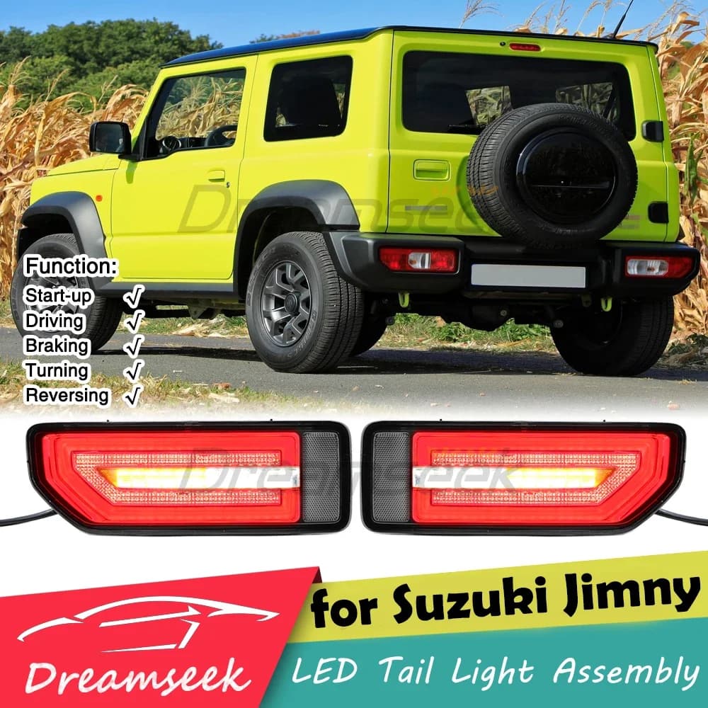 LED Tail Light Assembly For Suzuki Jimny JB64W/JB74W 2019 2020 2021 2022 2023 Rear Brake Drive Lamp With Turn Signal Smoke
