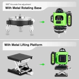 HGLINE 16 Lines Laser Level APP Remote Control Horizontal Vertical Levels Machine Power Display Laser Leveling With 100cm Tripod