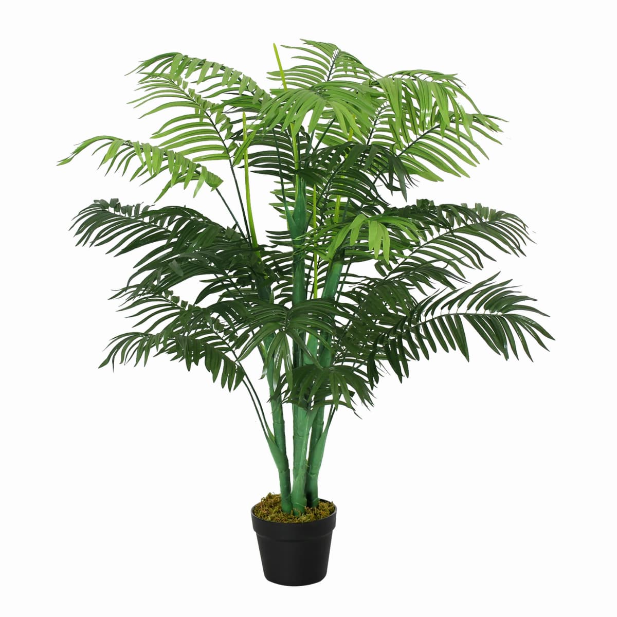 Outsunny 125cm/4FT Artificial Palm Plant, Decorative Tree with Pot