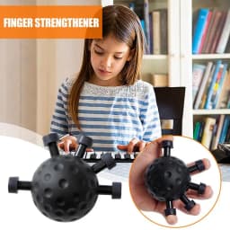 Hand Ball Gripper Exerciser Ergonomic Finger Grip Strengthener Anti Slip Finger Exerciser Ball for Musicians Athletes