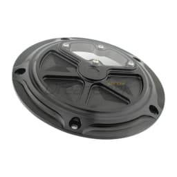 Black Clutch Cover Guard Derby Cover for Harley Touring Road Glide King FLHX 2014-2023 Motorcycle Engine Protector Trim Aluminum