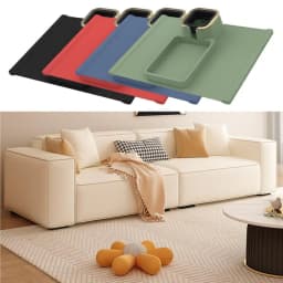 Couch Armrest Tray Cup Organizer Couch Arm Tray Holder Anti-Spill Sofa Organizer Drinks Remotes Holder For Snacks Storage