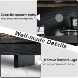 GOFLAME 58" TV Stand for TVs up to 65” Media Console Table w/Adjustable Shelf