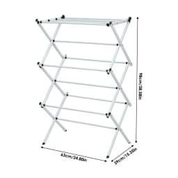 Voltsify Foldable Clothes Drying Rack Clothes Airer with Non-slip Feet, 63cm W X 39cm D X 98cm H