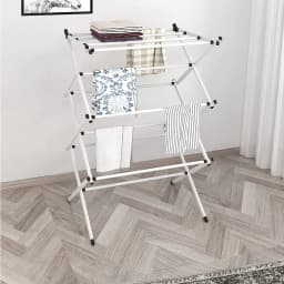 Voltsify Foldable Clothes Drying Rack Clothes Airer with Non-slip Feet, 63cm W X 39cm D X 98cm H