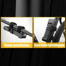 Folding Cycling Lock Anti-theft Security Chain Cable Padlock Anti-cutting Road Bike Locks With 2 Keys And For Cycling Accessory