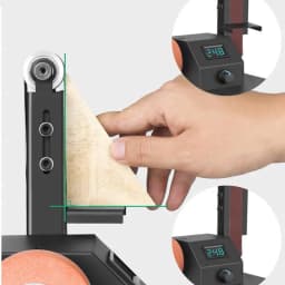 Benchtop Grinder Precision Belt Sander 350W Bench Grinder With 10 Sanding Belts Table High-Speed Sander For Metal Woodworking